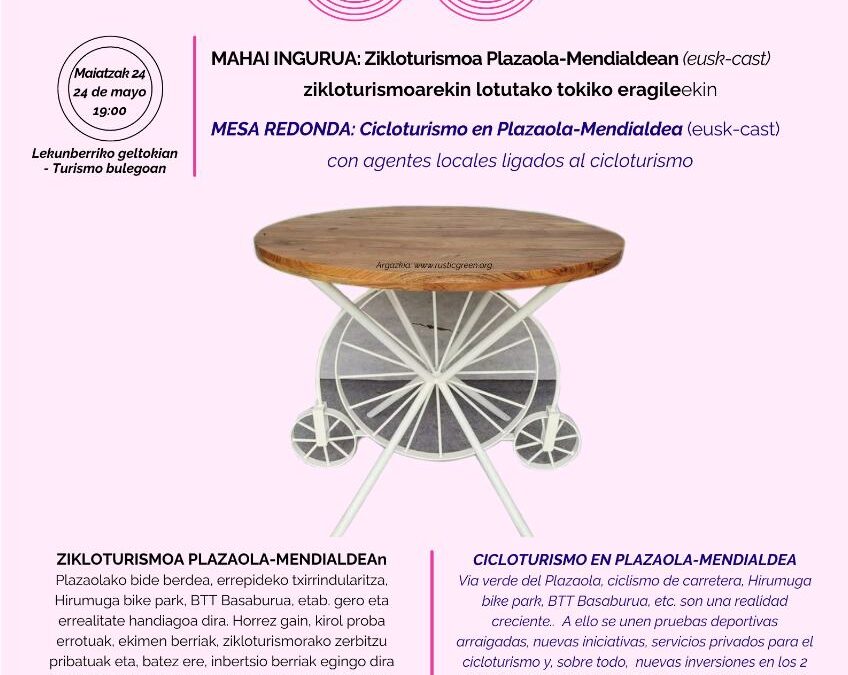 AGENDA PLAZAOLA-MENDIALDEA (24 DE MAYO)
