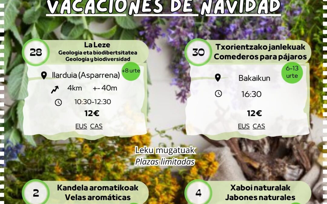 EGUBERRI OPORRETAKO EKINTZAK – ACTIVIDADES EN LAS VACACIONES DE NAVIDAD