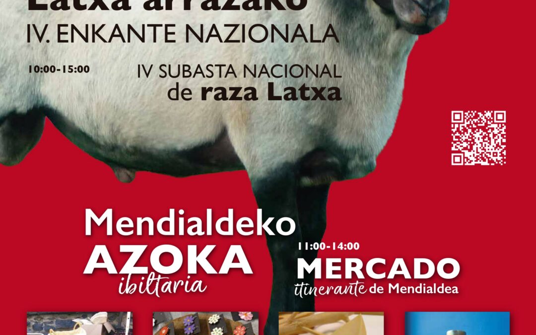 18 de mayo mercado de producto local en Gorriti y subasta nacional de sementales genómicos de raza Latxa