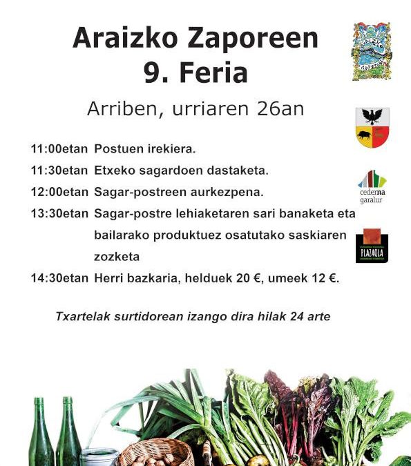 ARAIZKO ZAPOREEN FERIA